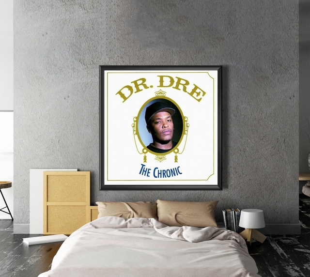 Plakat na płótnie Dr. Dre Chroniczna Okładka Albumu Muzycznego - Rap Hip Hop Gwiazda Muzyki Piosenkarz Dekoracja Ścienna - Wianko - 4