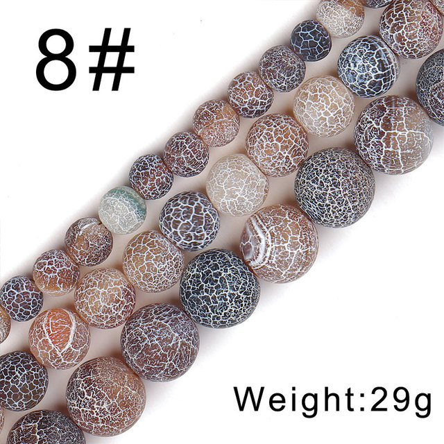 Naturalne matowe koraliki z kamienia - 6-10mm - Wianko - 7