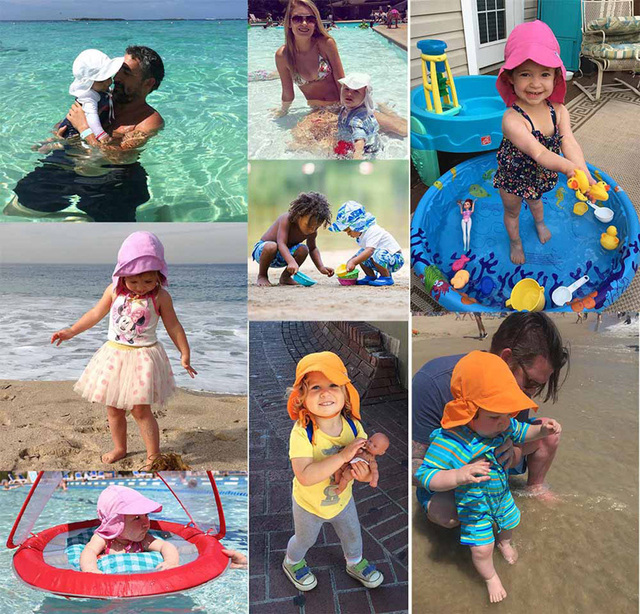 Czapka letnia dla dzieci SPF 50+, regulowana, podróżna, plażowa, dla chłopców i dziewcząt - kapelusz dla niemowląt, dostępny w rozmiarach S/L - Wianko - 15
