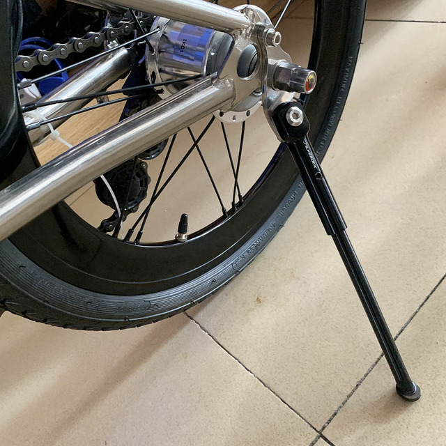 Stojak parkingowy na tylną oś Kick Stand Side Standaard do roweru Silverock, Stopniowany stojak Kickstand 16 dla Brompton Pikes 3sixty Trifold - Wianko - 9