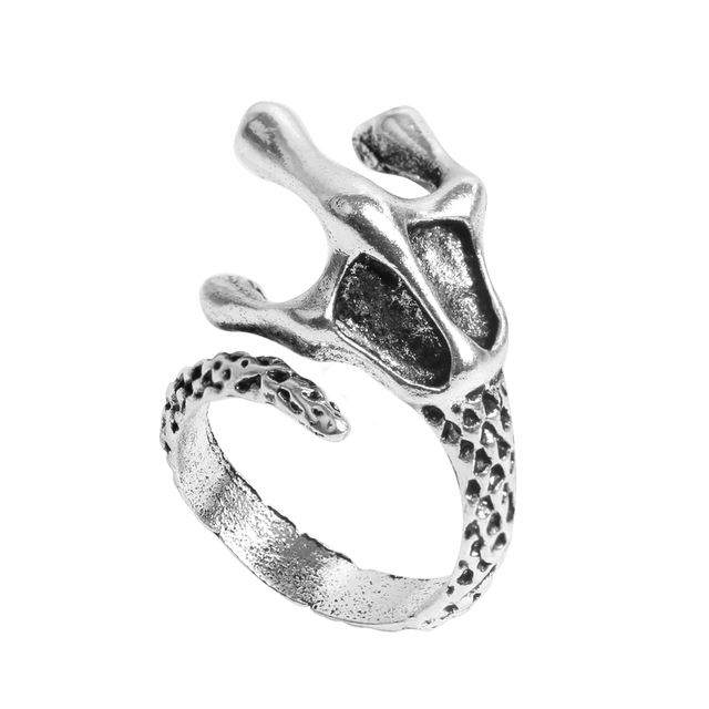 Pierścień w kształcie smoka z czaszką, styl Vintage, wykonany ze stali nierdzewnej - gotycka biżuteria męska Steampunk - Wianko - 8