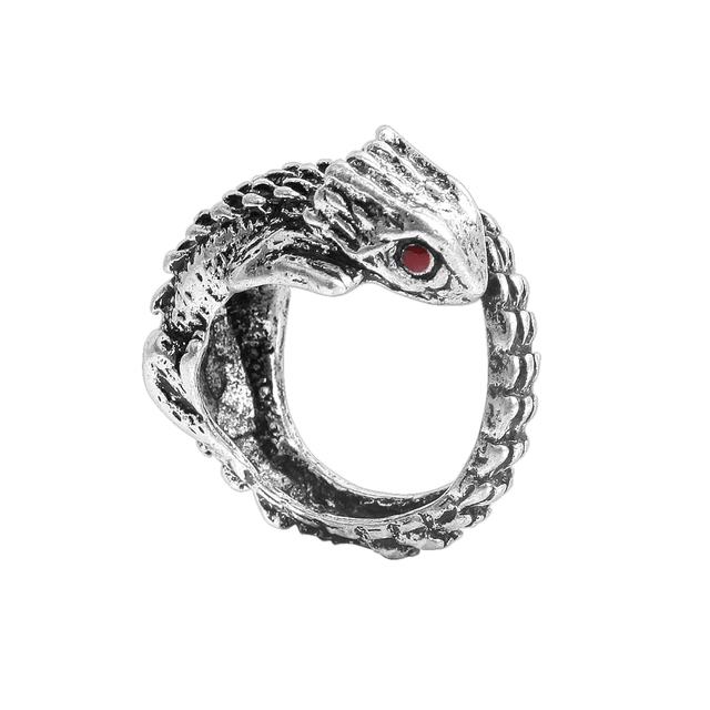 Pierścień w kształcie smoka z czaszką, styl Vintage, wykonany ze stali nierdzewnej - gotycka biżuteria męska Steampunk - Wianko - 12