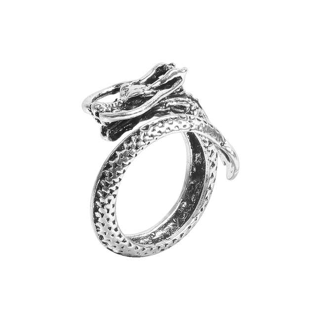 Pierścień w kształcie smoka z czaszką, styl Vintage, wykonany ze stali nierdzewnej - gotycka biżuteria męska Steampunk - Wianko - 4