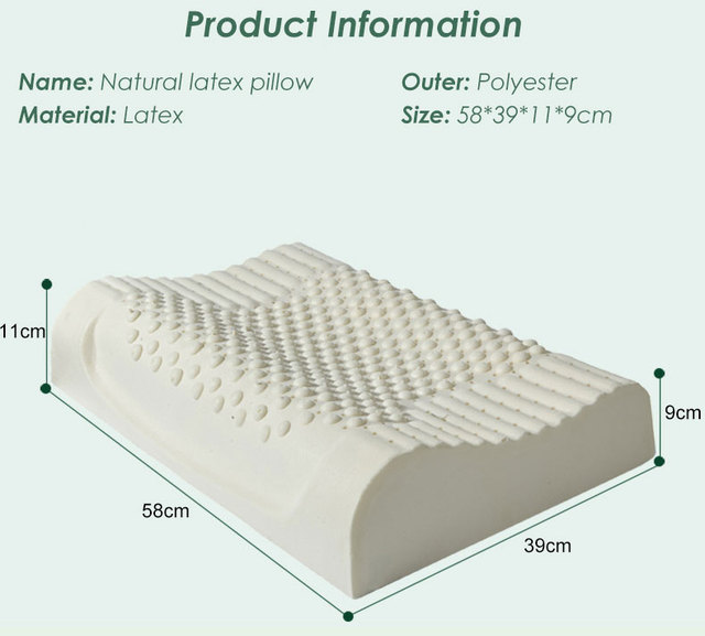 Poduszka ortopedyczna do spania czystego, naturalnego lateksu z Tajlandii - ochrona kręgosłupa dorosłych, wsparcie szyi, lepszy sen - Wianko - 30