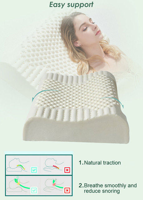 Poduszka ortopedyczna do spania czystego, naturalnego lateksu z Tajlandii - ochrona kręgosłupa dorosłych, wsparcie szyi, lepszy sen - Wianko - 22
