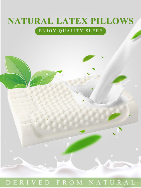 Poduszka ortopedyczna do spania czystego, naturalnego lateksu z Tajlandii - ochrona kręgosłupa dorosłych, wsparcie szyi, lepszy sen - Wianko - 12