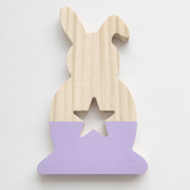 Drewniany króliczek do dekoracji pokoju dziecka - figurka ozdobna na żłobek, sypialnię i wnętrza dziecięce, ponadto jako rekwizyt fotograficzny dla dziewczynki - Wianko - 21