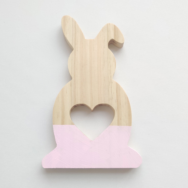 Drewniany króliczek do dekoracji pokoju dziecka - figurka ozdobna na żłobek, sypialnię i wnętrza dziecięce, ponadto jako rekwizyt fotograficzny dla dziewczynki - Wianko - 10