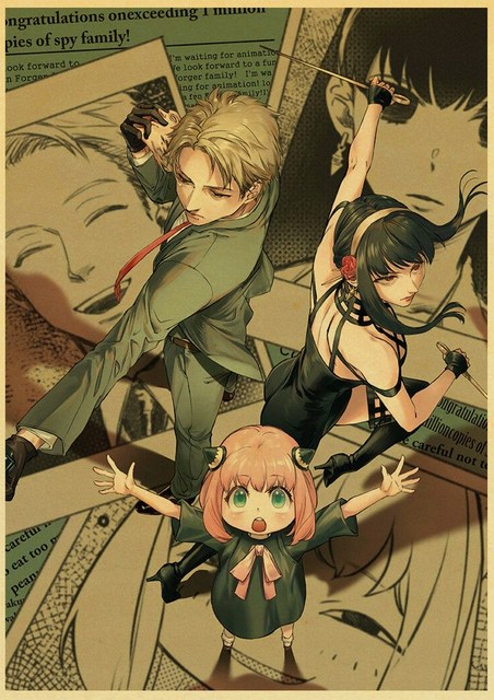 Plakat papierowy z drukiem Japońskie Anime Spy x rodzina do salonu - obraz bez ramki - Wianko - 50