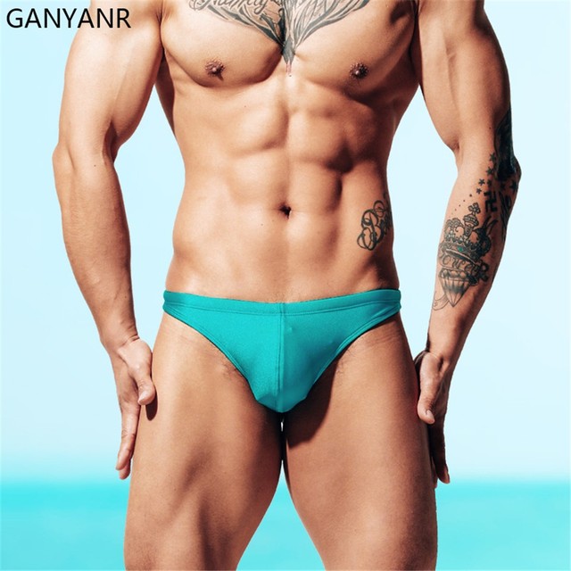 Figi kąpielowe męskie GANYANR - seksowny strój kąpielowy, gay, bikini, boardshorts 2021 - Wianko - 2