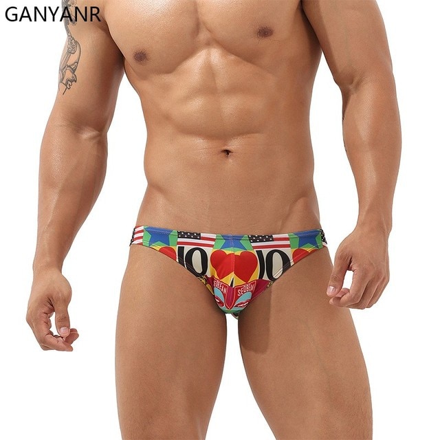 Figi kąpielowe męskie GANYANR - seksowny strój kąpielowy, gay, bikini, boardshorts 2021 - Wianko - 8