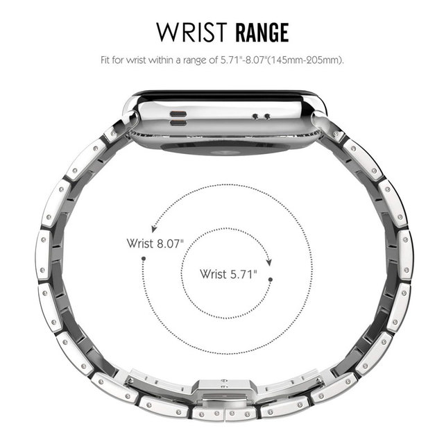 Stalowy pasek do Apple watch z ceramicznym linkiem 45mm/41mm/44mm/40mm/42mm/38mm - model iwatch 4 3 5 se 6 7 - Wianko - 7