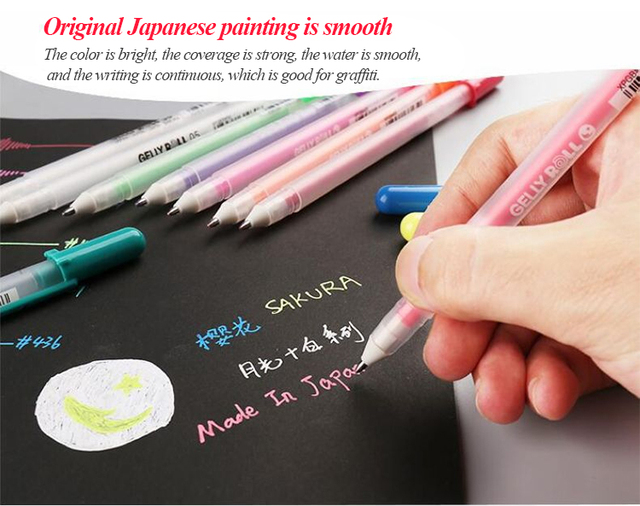 Długopis żelowy Sakura z dynamicznymi kolorowymi zakreślaczami do rysowania artystycznego - Wianko - 21