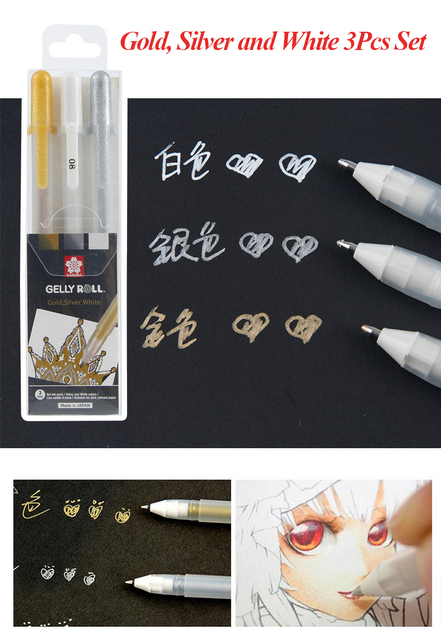 Długopis żelowy Sakura z dynamicznymi kolorowymi zakreślaczami do rysowania artystycznego - Wianko - 7