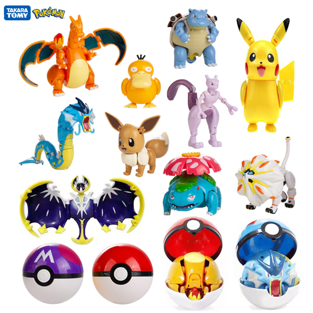 Pokemon 9 stylów - oryginalne zabawki deformacji z postaciami Pikachu, Mewtwo i Charizard - model kieszonkowego potwora z anime dla dzieci - Wianko - 3