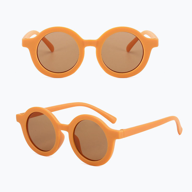 Okulary przeciwsłoneczne dziecięce Retro UV400 w plastikowej oprawce - Wianko - 14