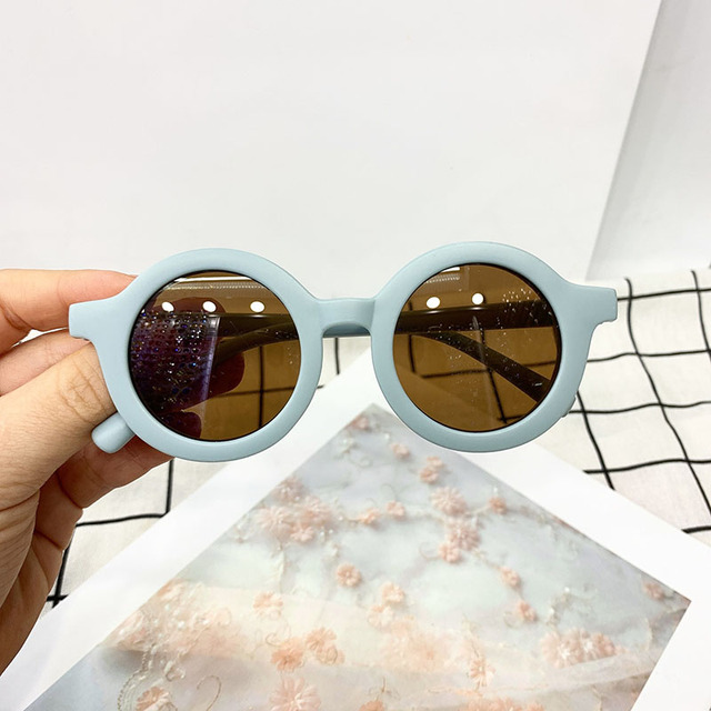 Okulary przeciwsłoneczne dziecięce Retro UV400 w plastikowej oprawce - Wianko - 9