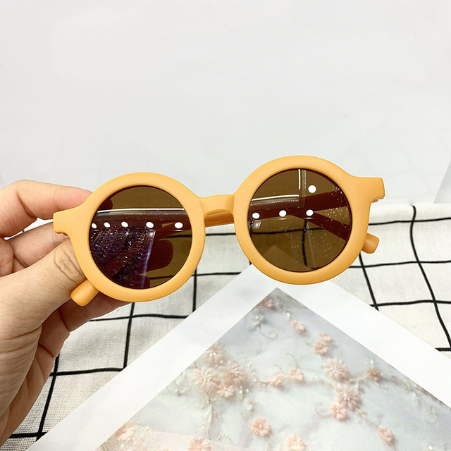 Okulary przeciwsłoneczne dziecięce Retro UV400 w plastikowej oprawce - Wianko - 12