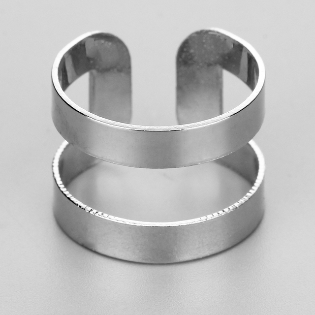Pierścień w stylu vintage z punkowym krzyżem, srebrny kolor, regulowane, dla kobiet i mężczyzn - Wianko - 11