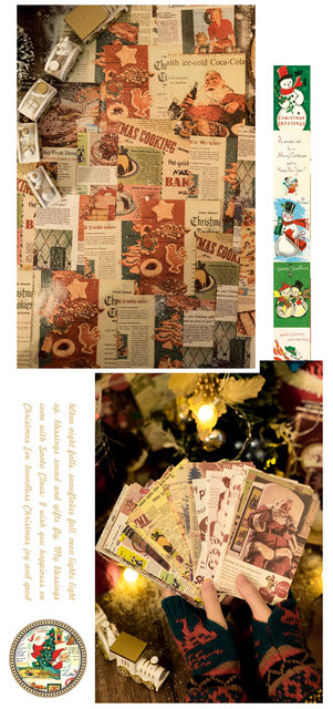 Tygodniowy papierowy materiał do scrapbookingu w stylu vintage - Boże Narodzenie - Wianko - 8