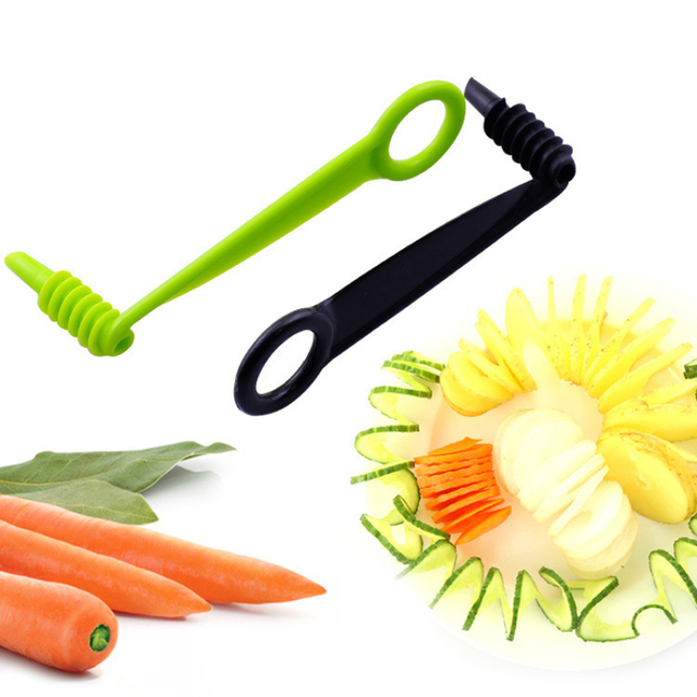 Krajalnica ręczna do owoców i warzyw - spiralna śruba, nóż spiralny - Wianko - 15