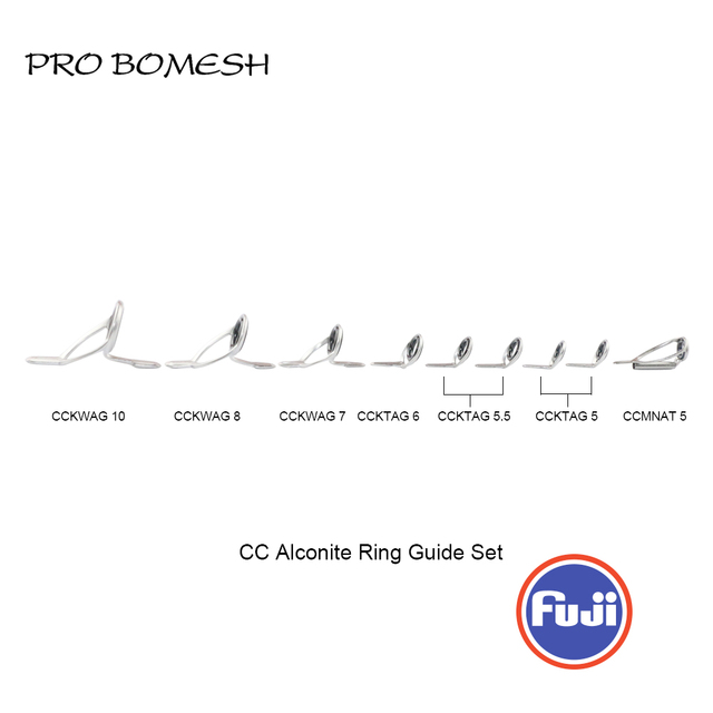Przewodniki wędziskowe FUJI SIC Alconite KW KT 9 szt. zestaw - elementy budowlane, akcesoria do naprawy wędki - Wianko - 3