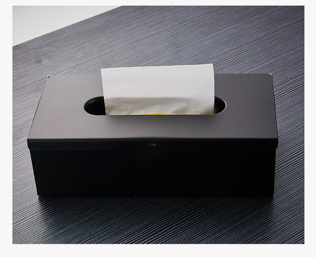 Uchwyt na papier - Czarny stojak ścienny na serwetki i papier toaletowy, wodoodporne pudełko na chusteczki łazienkowe, metalowa półka w stylu retro - Wianko - 16