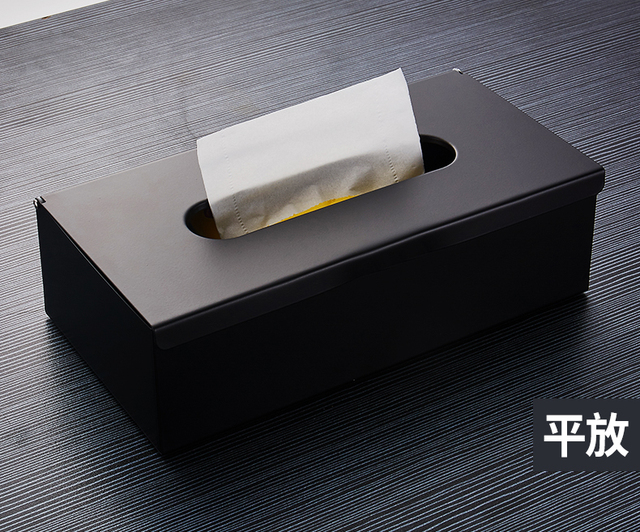 Uchwyt na papier - Czarny stojak ścienny na serwetki i papier toaletowy, wodoodporne pudełko na chusteczki łazienkowe, metalowa półka w stylu retro - Wianko - 4