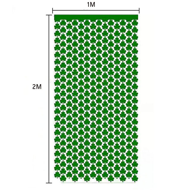 Kurtyna imprezowa koniczyna błyszcząca 1x2m, dekoracja święta Patryka - Wianko - 1