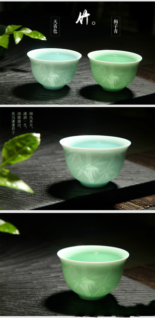 Kubek ceramiczny do herbaty w kolorze niebiesko-białym, ręcznie wykonany z delikatnym wzorem lotosu - Wianko - 12
