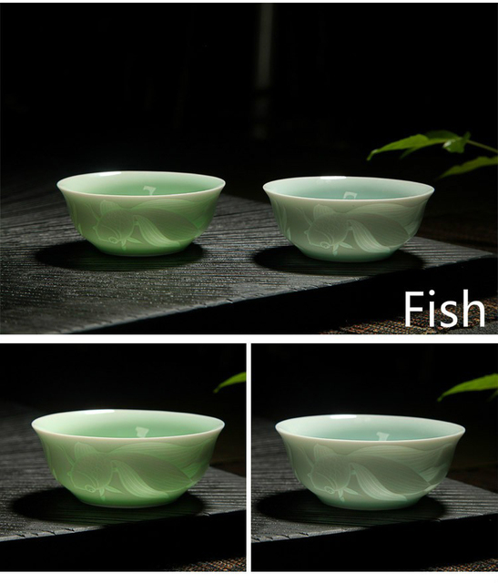 Kubek ceramiczny do herbaty w kolorze niebiesko-białym, ręcznie wykonany z delikatnym wzorem lotosu - Wianko - 5