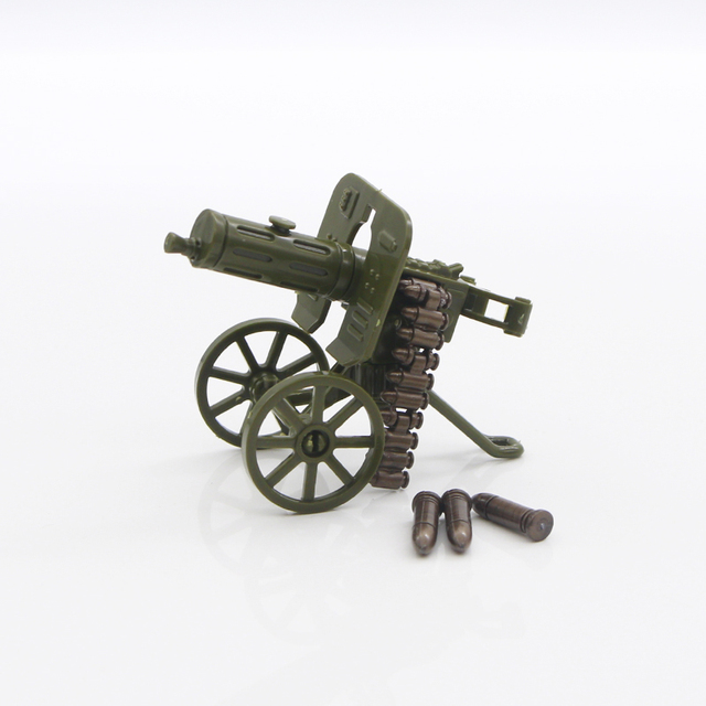 Klocki Akcesoria do broni wojskowej - seria Maxim, ciężka maszyna pistolet, bitwa, broń, paczka armia, Figurka żołnierza, części WW2 MOC cegły, zabawka chłopiec - Wianko - 3