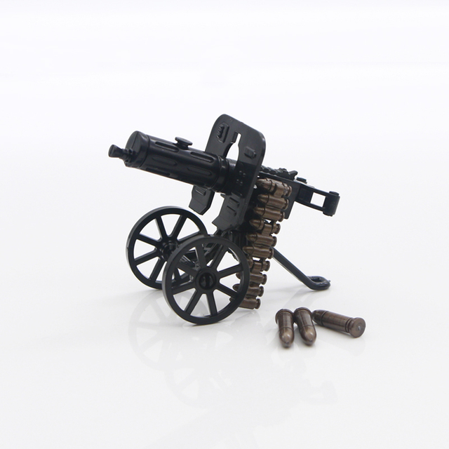 Klocki Akcesoria do broni wojskowej - seria Maxim, ciężka maszyna pistolet, bitwa, broń, paczka armia, Figurka żołnierza, części WW2 MOC cegły, zabawka chłopiec - Wianko - 2