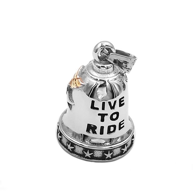Wisiorek dzwonkowy czaszka ze stali nierdzewnej dla motocyklistki Eagle Motor Biker - model Rose Lady Rider (496B) - Wianko - 8