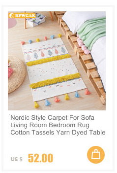 Miękki i wygodny dywan etniczny w stylu nordyckim z bawełny i lnu do salonu, sypialni i nocnej maty Tatami - Wianko - 4