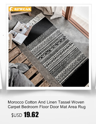 Miękki i wygodny dywan etniczny w stylu nordyckim z bawełny i lnu do salonu, sypialni i nocnej maty Tatami - Wianko - 40