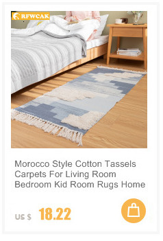 Miękki i wygodny dywan etniczny w stylu nordyckim z bawełny i lnu do salonu, sypialni i nocnej maty Tatami - Wianko - 8