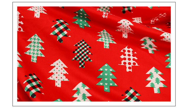 Nadruk świąteczny na cienkiej dzianinie - tkanina dekoracyjna TC1346 - Wianko - 7