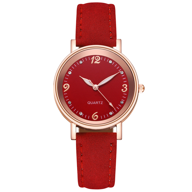 Zegarek damski z cyframi arabskimi, luksusowy, skórzany, kwarcowy - Wianko - 16
