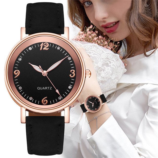 Zegarek damski z cyframi arabskimi, luksusowy, skórzany, kwarcowy - Wianko - 13