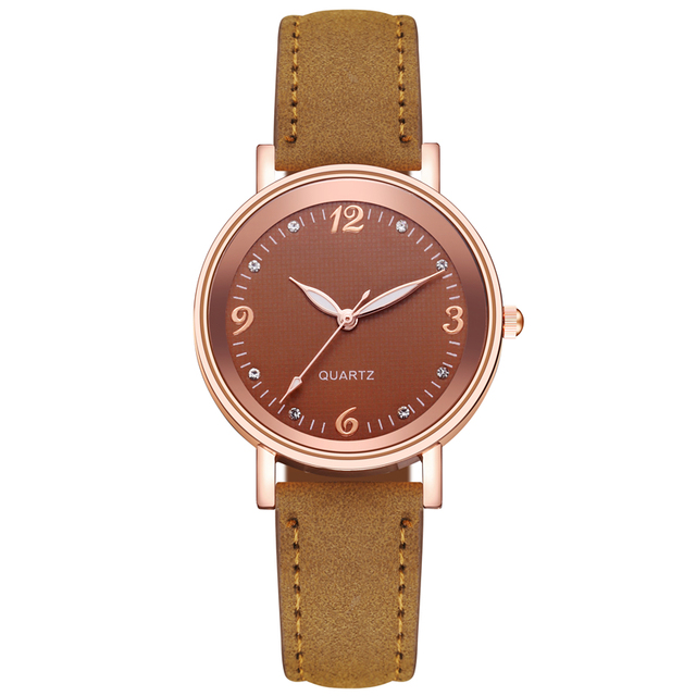 Zegarek damski z cyframi arabskimi, luksusowy, skórzany, kwarcowy - Wianko - 21