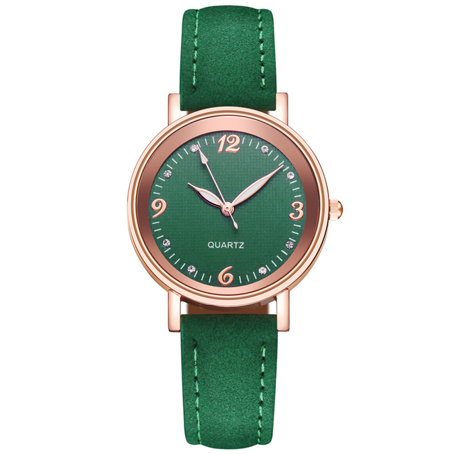Zegarek damski z cyframi arabskimi, luksusowy, skórzany, kwarcowy - Wianko - 18