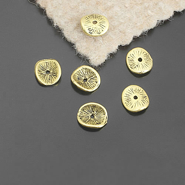 100 sztuk okrągłych lub zakrzywionych dysków DIY ocena biżuterii w antycznym stylu z cynku, 9x8MM - Wianko - 7