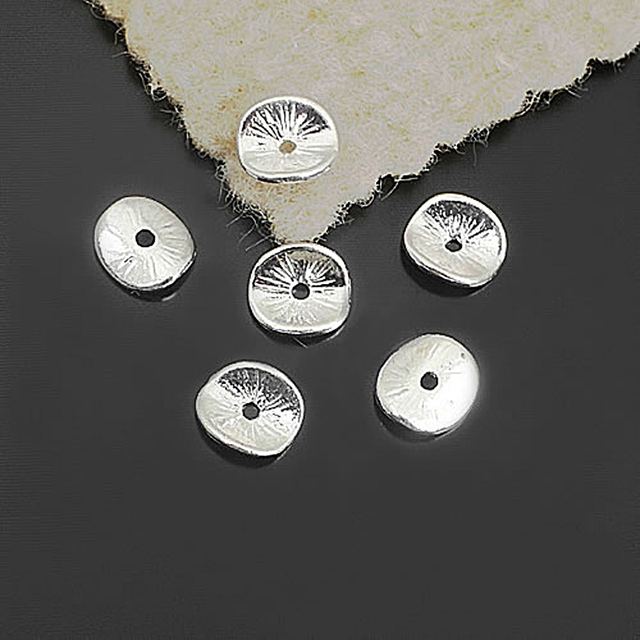 100 sztuk okrągłych lub zakrzywionych dysków DIY ocena biżuterii w antycznym stylu z cynku, 9x8MM - Wianko - 9