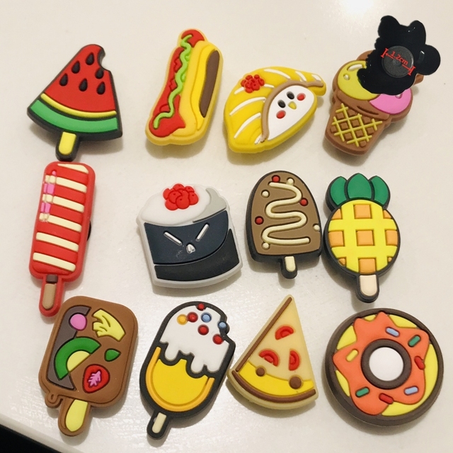 Magnesy na lodówkę pcv Cute Cartoon 50 szt. - lody, sushi, hot dog, donut, arbuz - Wianko - 1