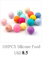 Gryzak dla ząbkującego dziecka - 50 sztuk kulki silikonowe w kolorach tęczy, bez BPA - Wianko - 36