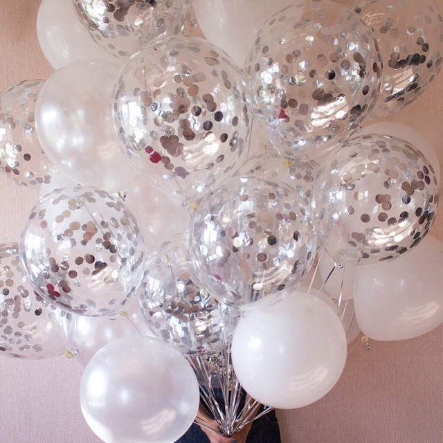 12 sztuk błękitnego atramentu - zestaw balonów lateksowych w kolorze konfetti jasno różowym i złotym, idealny na ślubne dekoracje, Baby Shower i urodziny - Wianko - 9