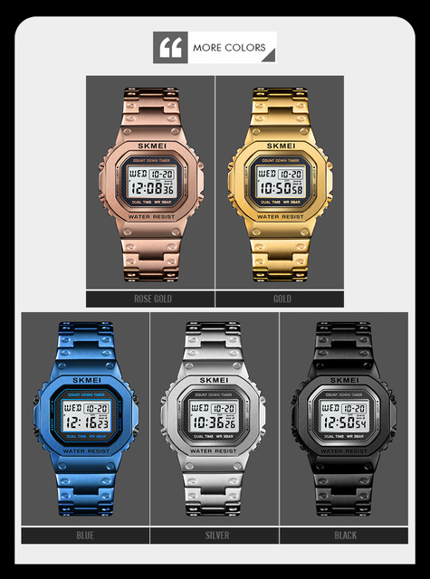 SKMEI Moda Sport Watch - męski zegarek cyfrowy, wodoodporny do 3Bar, budzik, koperta ze stopu, reloj hombre 1456 - Wianko - 3