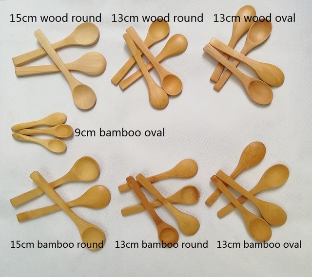 506 sztuk bambusowych łyżek 9cm - łyżka do miodu dla dzieci, mini łyżki - Wianko - 1