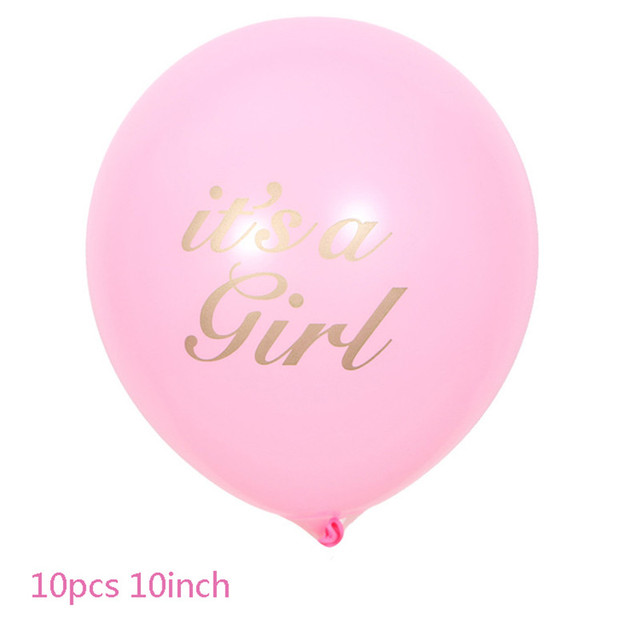 10 sztuk 10-calowych lateksowych balonów dziewczyna/chłopiec – ujawniająca płeć strona szczęśliwa na urodziny, dekoracje balonów z motywem bociana - Wianko - 3
